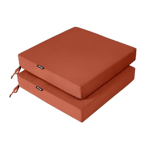 Patio Chair Cushionsch Waterproof Outdoor Seat Cushions 20 x 20 x 3 In Spice