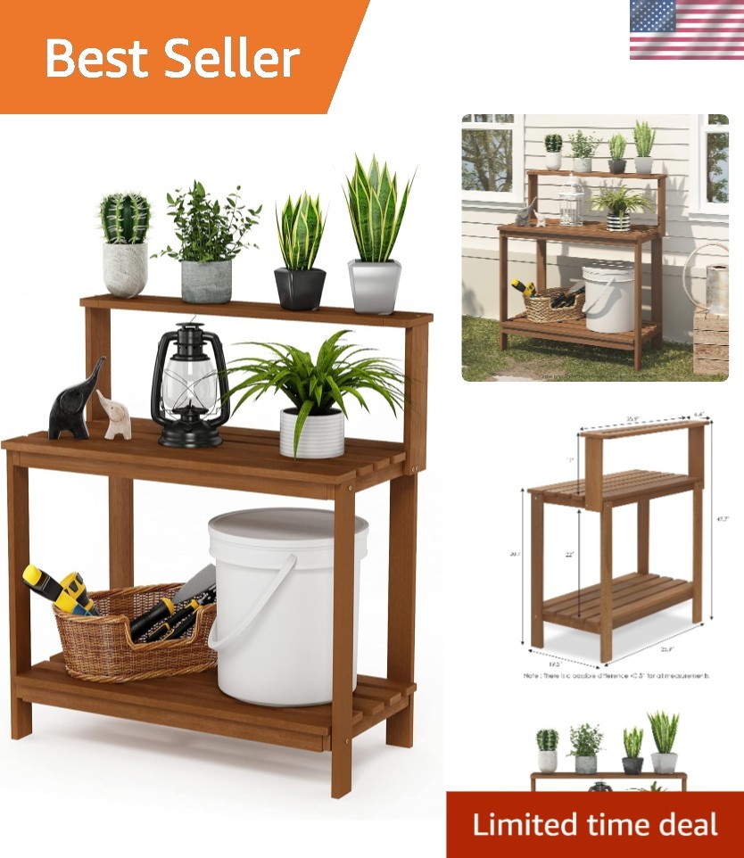 Tioman Outdoor Hardwood Potting Bench – Weather-Resistant & Elegant Design