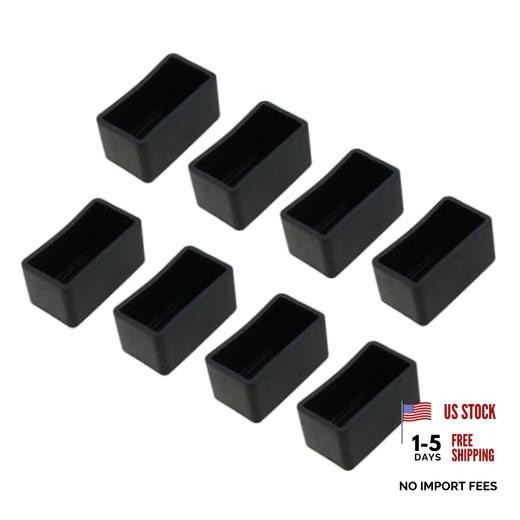 MEETOOT 8-Pack Rectangular PVC Furniture Foot Caps (3/4″ x1-1/2), Vinyl
