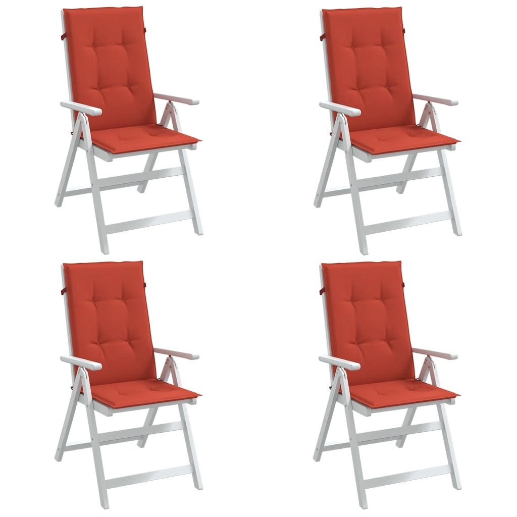 Highback Chair Cushions 4 pcs Melange Red 47.2″x19.7″x1.6″ Fabric