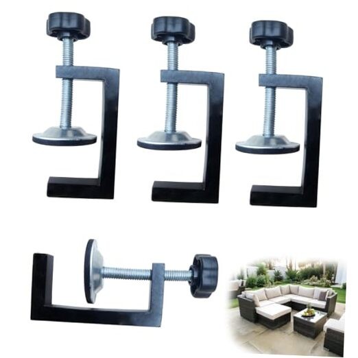 3 Inch Adjustable Patio Furniture Clips, Sectional Couch Connectors for