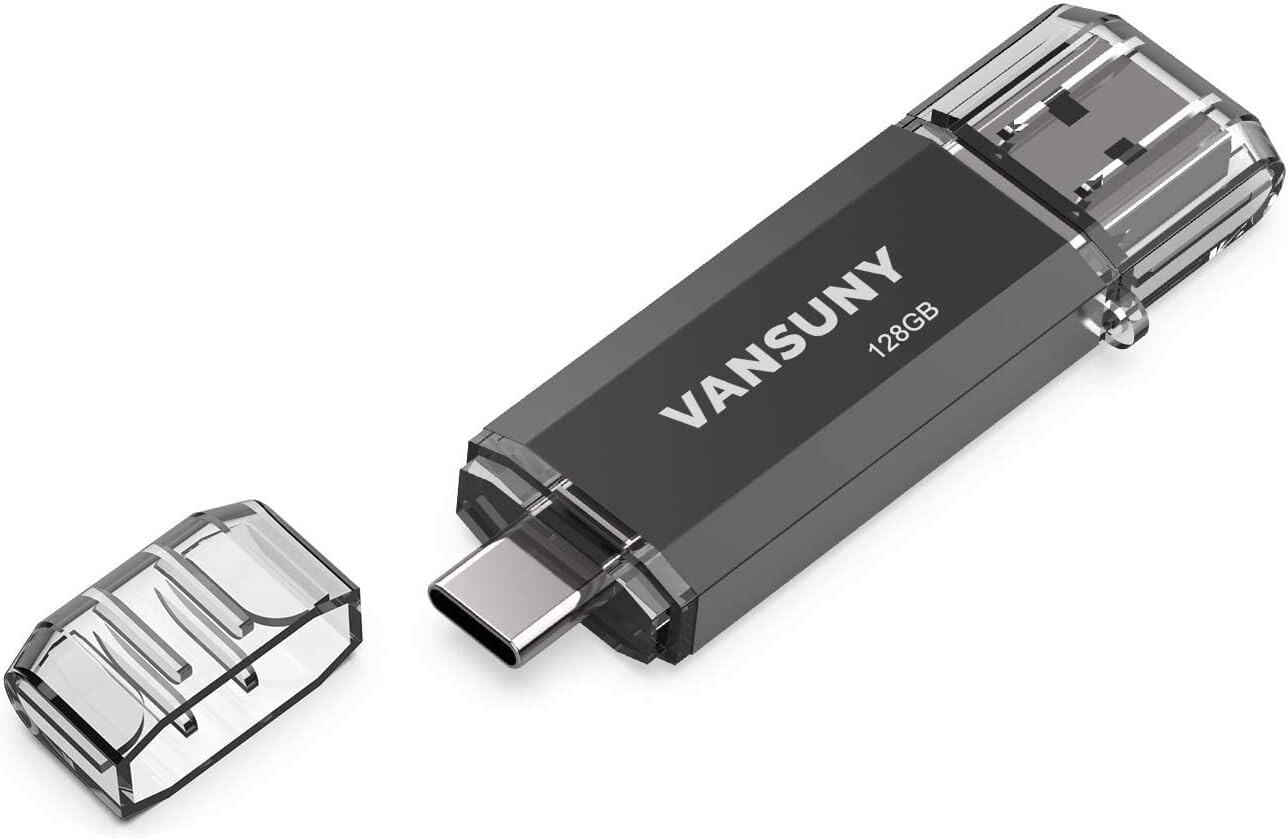 128GB Photo Flash Drive 2 in 1 USB-C Picture Keeper For Android Pc Smartphone Re