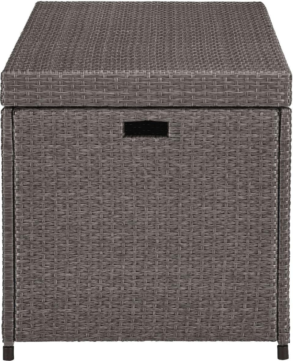 Palm Harbor Wicker Outdoor Storage Box for Patio Furniture Cushions and Pool Flo