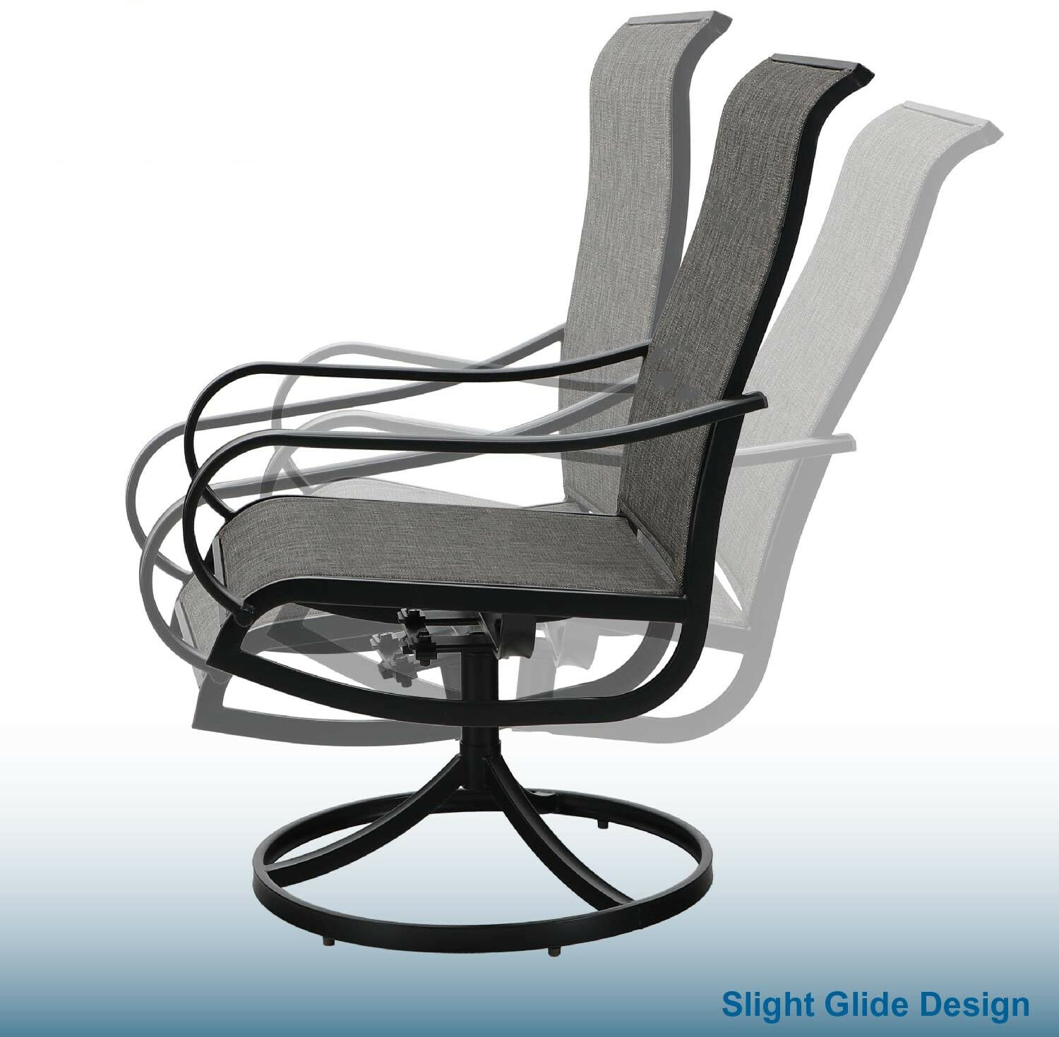 7 Pieces Patio Dining Table Chairs Sets Outdoor Dining Set Rocker Swivel Chair