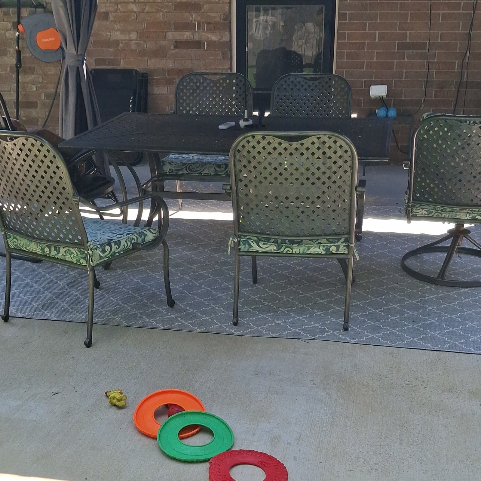 Patio Set Metal With 6 Chairs