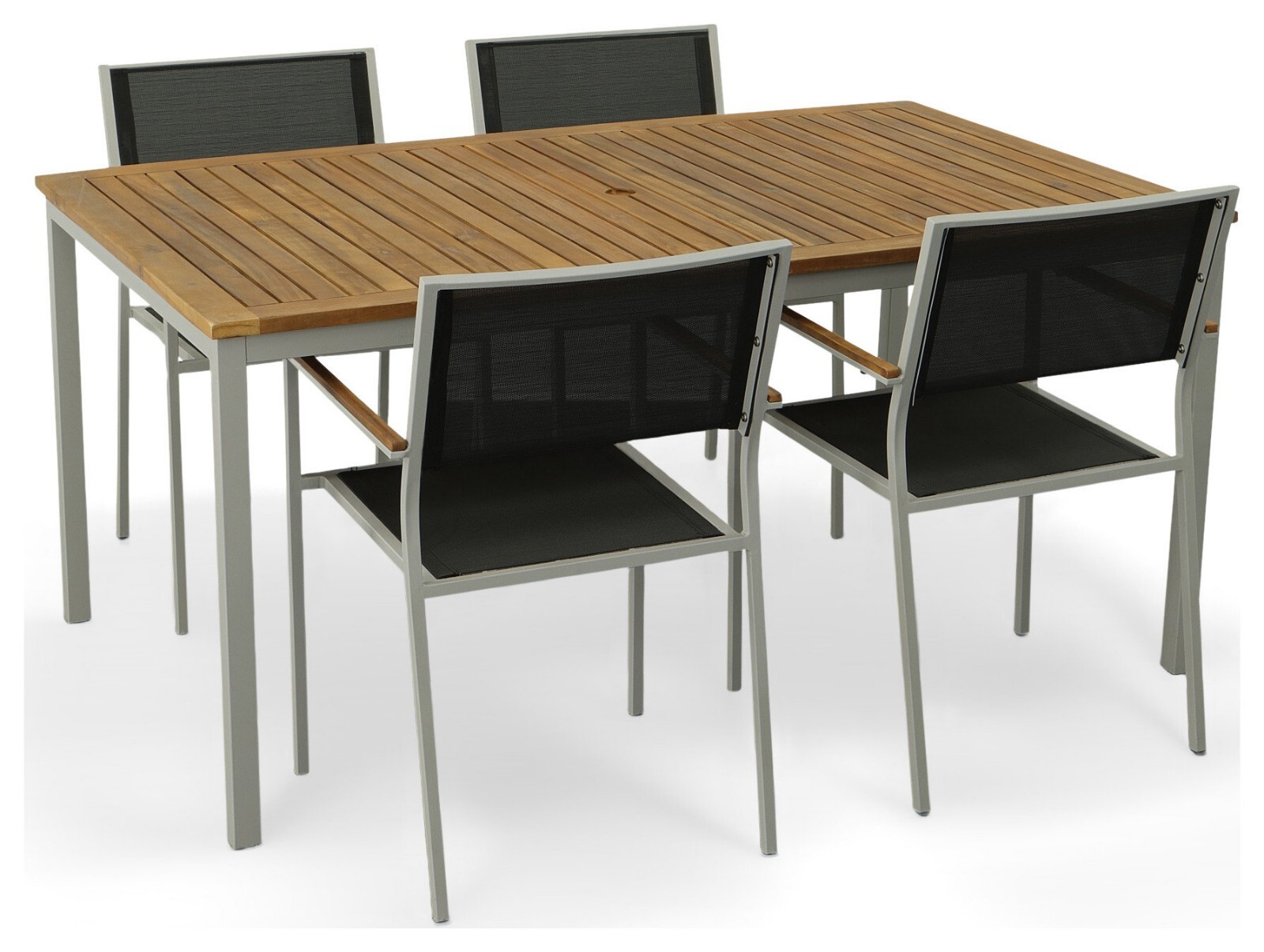 Carolina Classic Braylee 5-Piece Outdoor Dining Set in Black