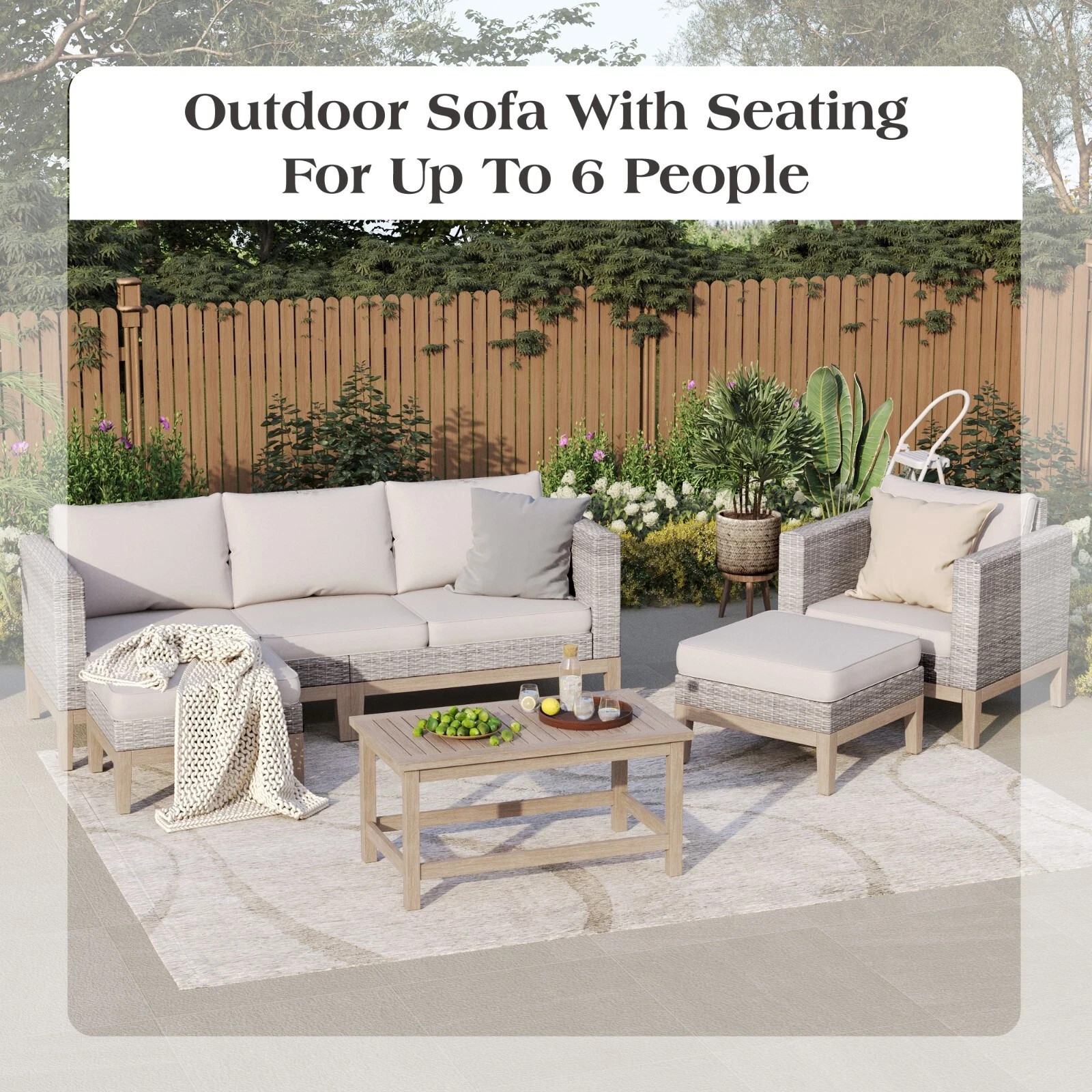 Home Outdoor Furniture Rattan Patio Furniture Set Wicker Patio Conversation Set