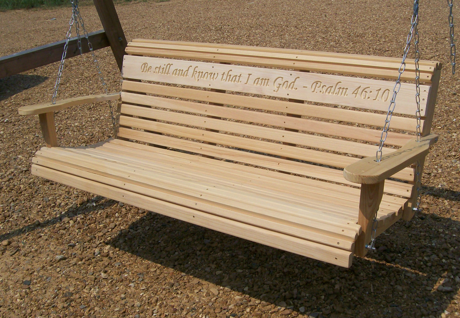 4ft Louisiana Cypress Wooden Roll Porch Swing with Hanging Hardware made in USA