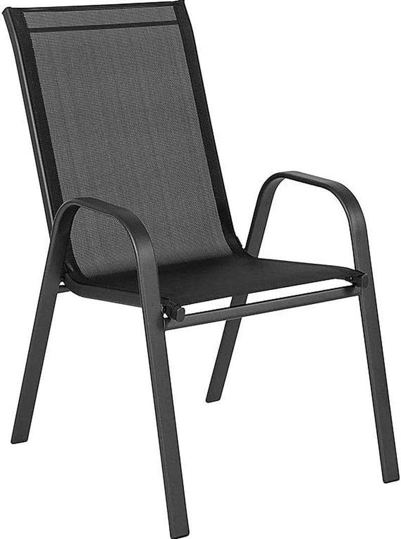 Brazos Series Outdoor Stackable Patio Chairs with Flex Comfort Material, Stackin