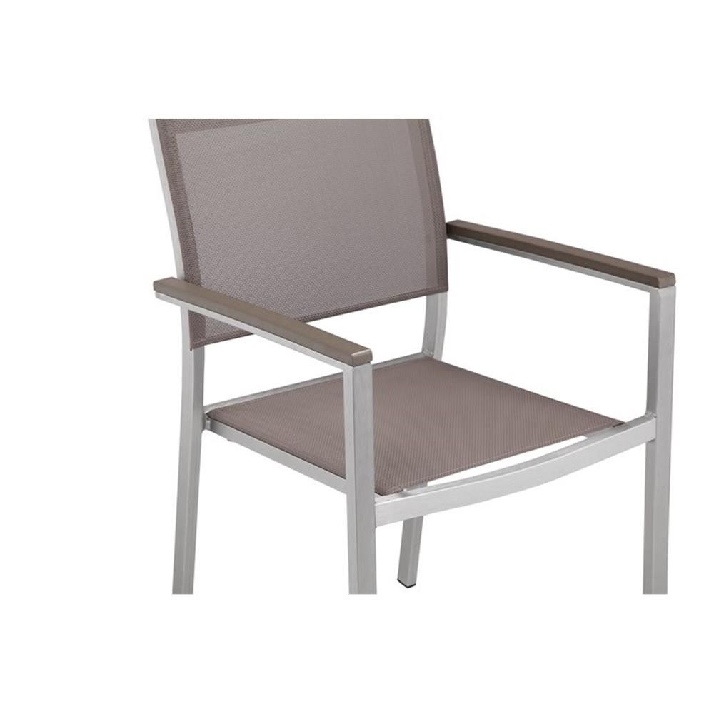 Pemberly Row 13-piece Modern Aluminum Patio Dining Set in Gray