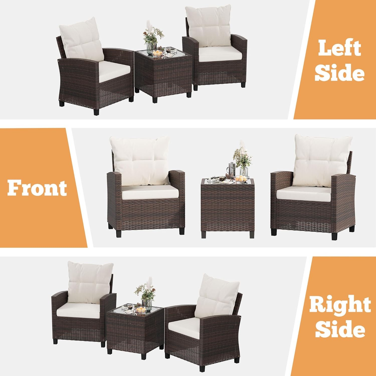 PE Rattan Wicker Outdoor Patio Furniture Set