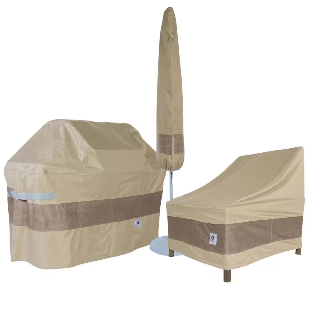 Duckcovers Elegant 96 In. Patio Table with Chairs Cover Free Shipping New