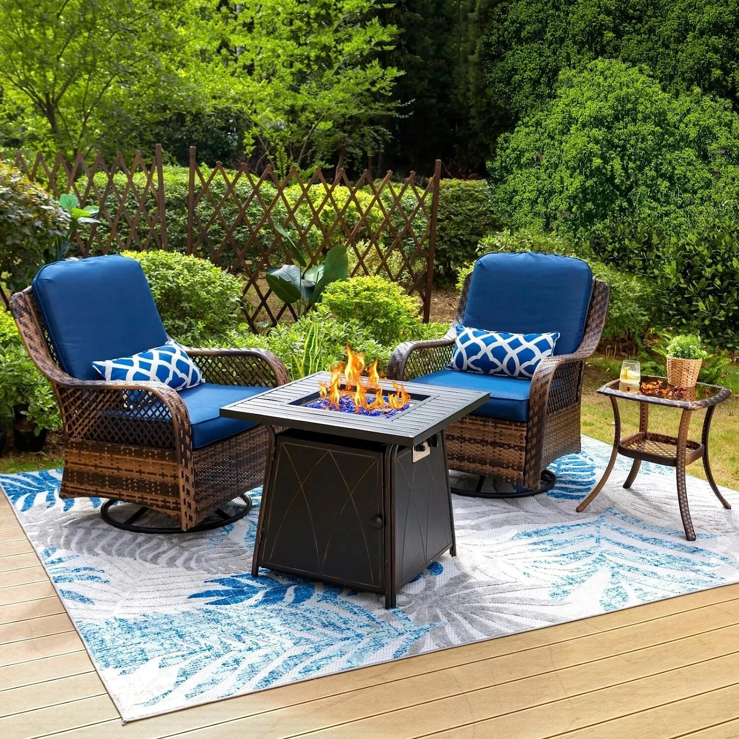 Fire Pit Table Outdoor Furniture Patio Conversation Set Fire Pit Furniture Set