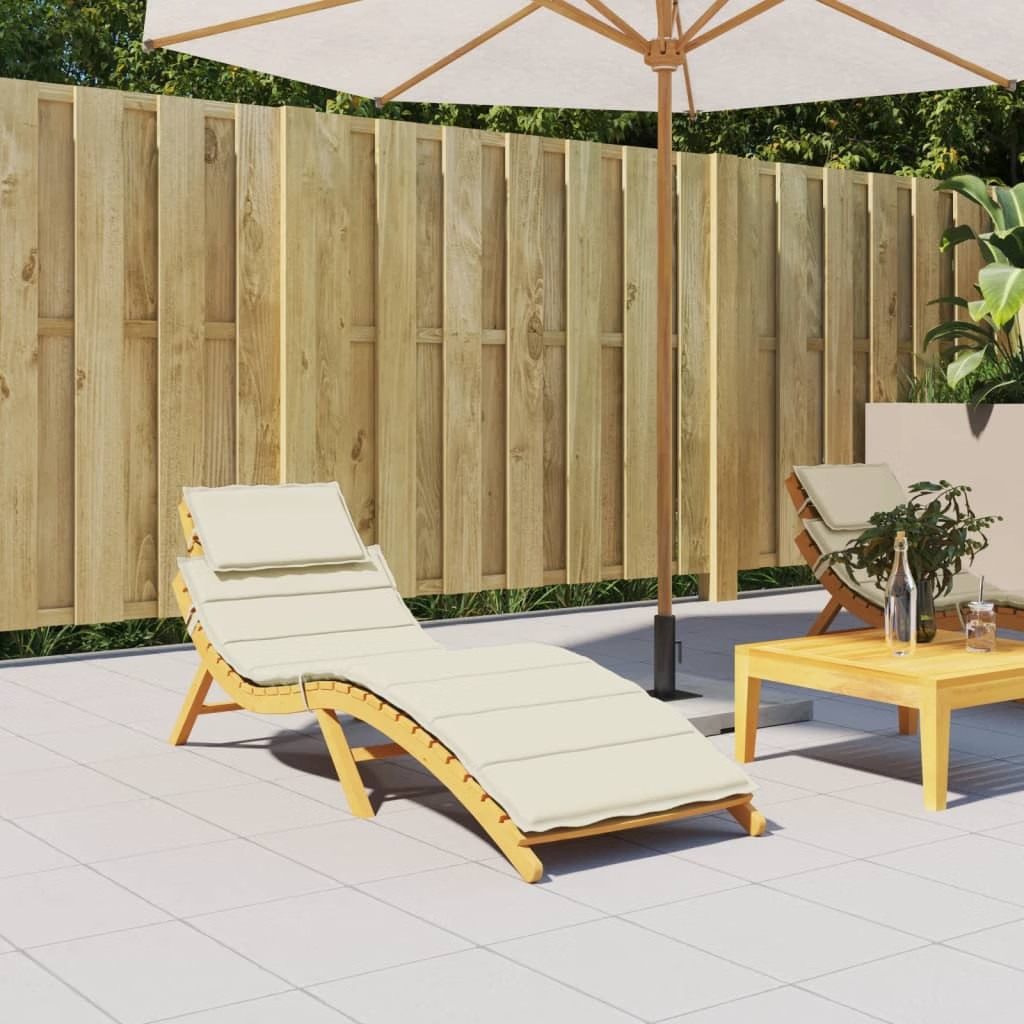 Sun Lounger Cushion Cream 73.2″x22.8″x1.6″ Oxford Fabric