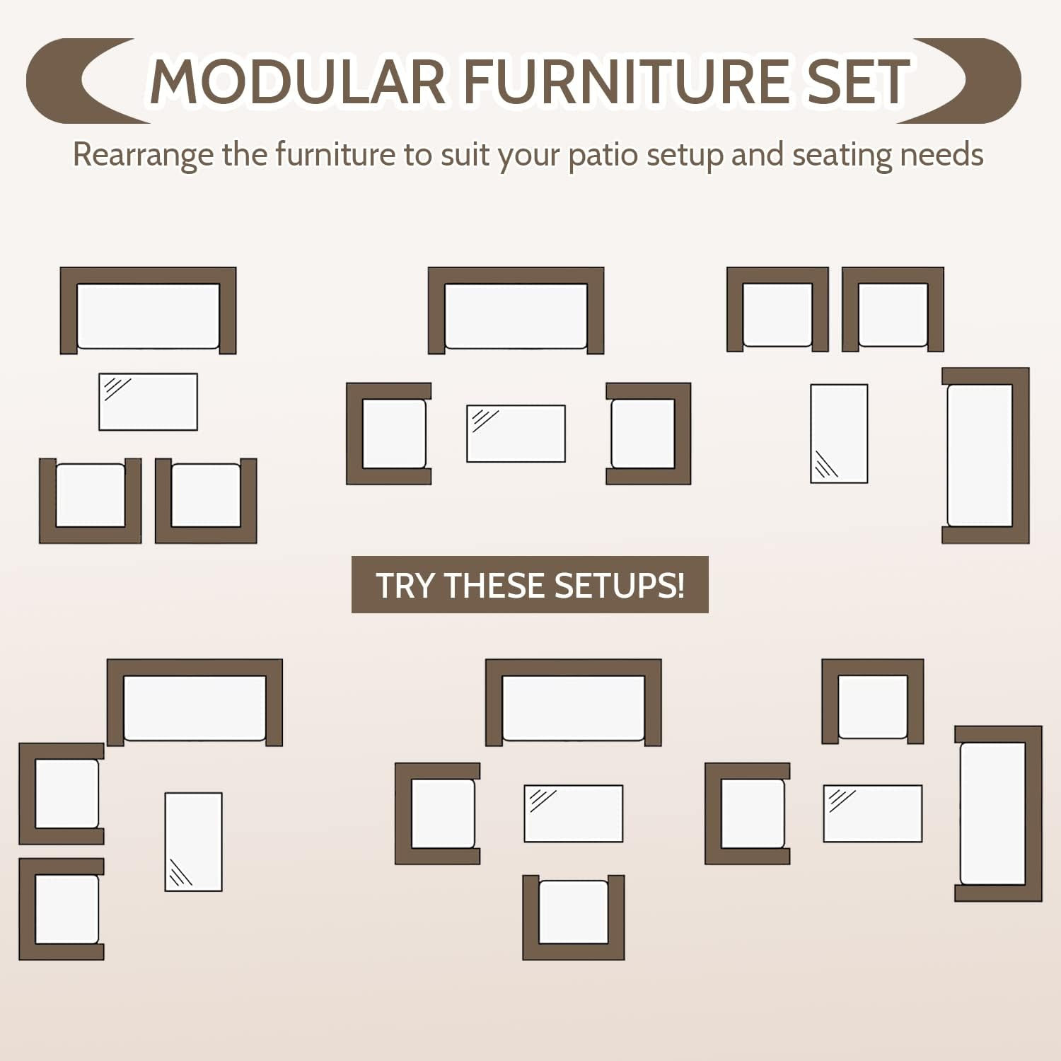 Stylish 4-Piece Rattan Patio Set with Loveseat, Coffee Table & Blue Cushions