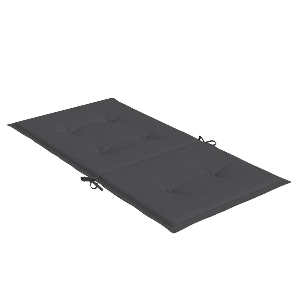 Lowback Chair Cushions 6 pcs Melange Anthracite 39.4″x19.7″x1.6″ Fabric