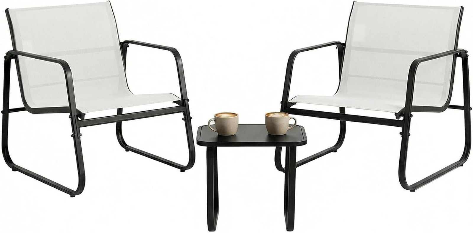 3 Piece Patio Furniture Set，Outdoor Patio Furniture Set with Table, Patio Sectio