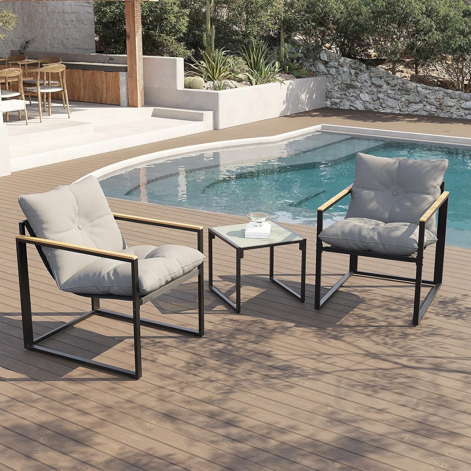 Outdoor Wicker Patio Furniture Set Rattan Sectional Sofa Set with Thick