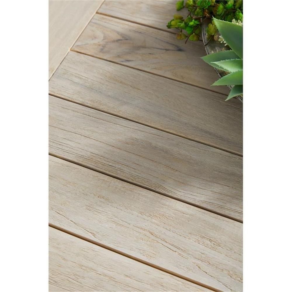 Pemberly Row 42″ Square Teak Outdoor Counter Height Table in Gray