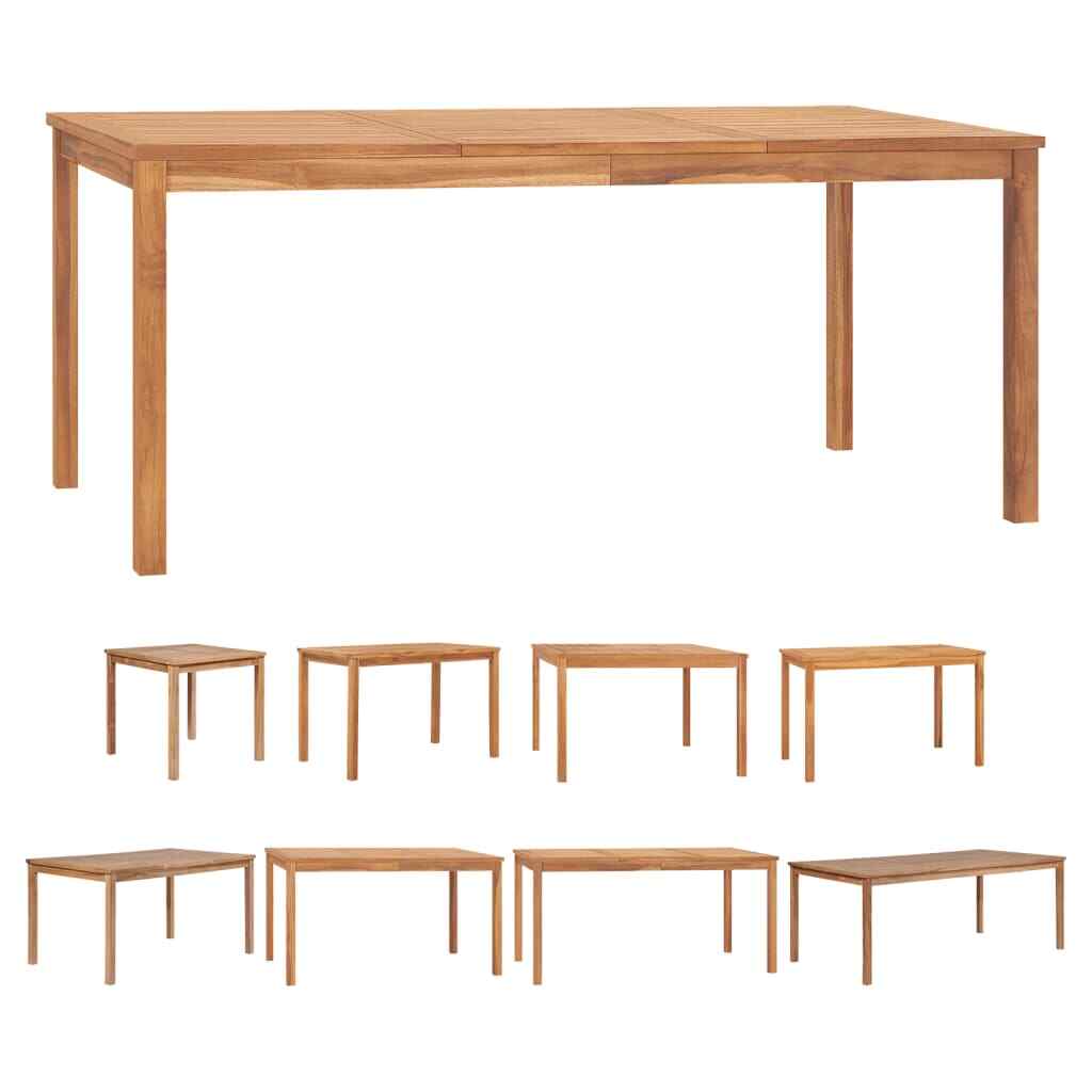 Outdoor Dining Table Patio Table Garden Porch Furniture Solid Teak Wood vidaXL