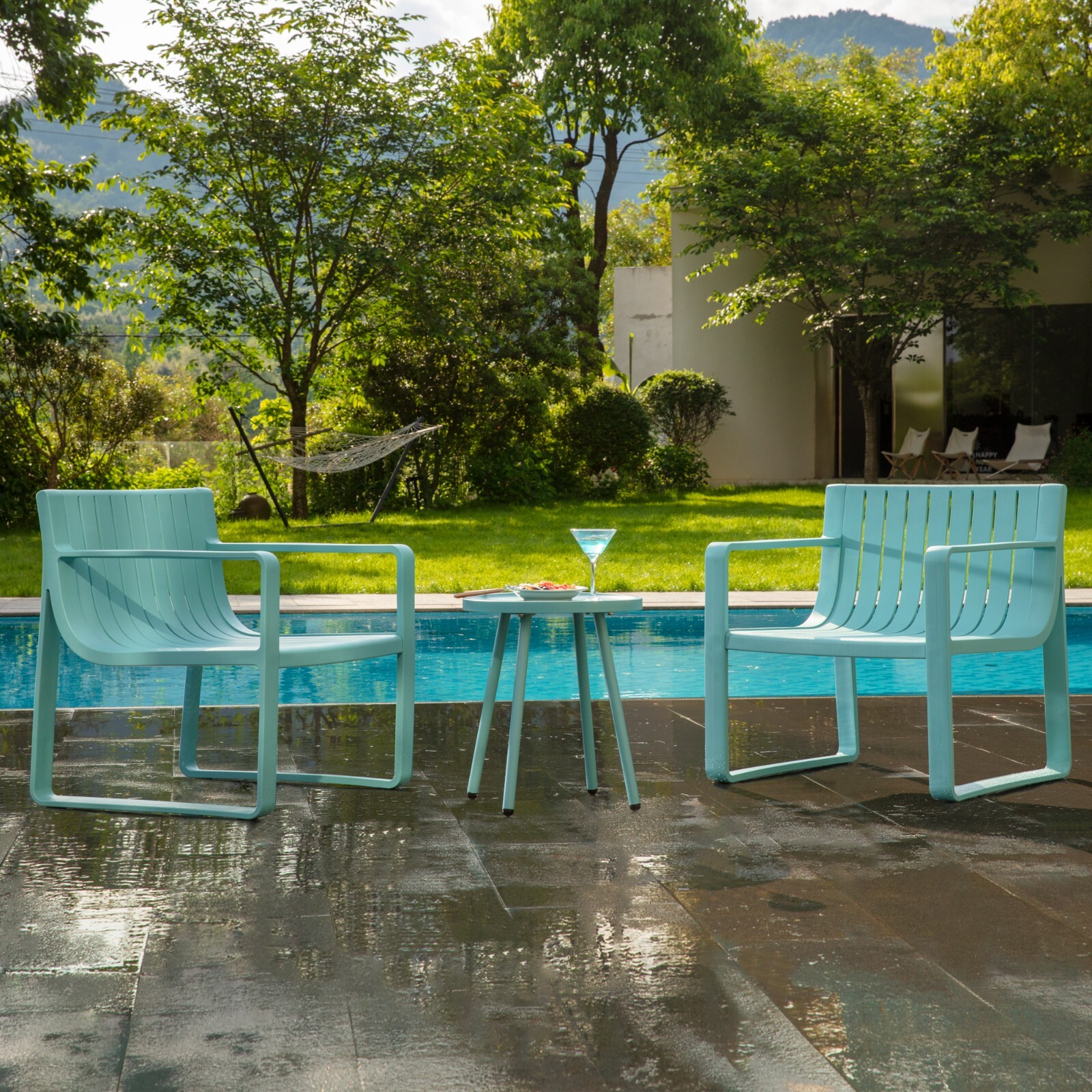 Werph Patio Furniture Set, 3 Pieces Outdoor Furniture Patio Table and Chairs Set