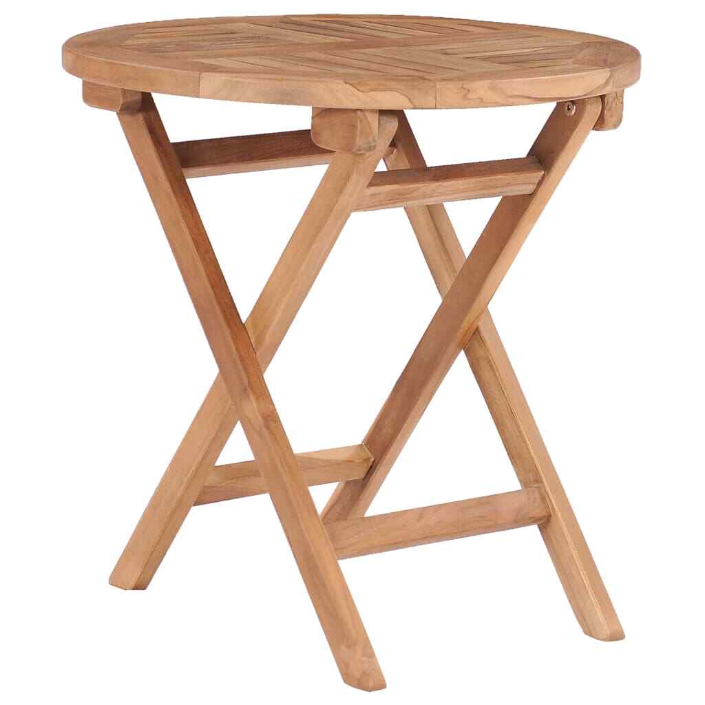 Solid Teak Wood Folding Garden Table 17.7″ Outdoor Dining Multi Shapes vidaXL
