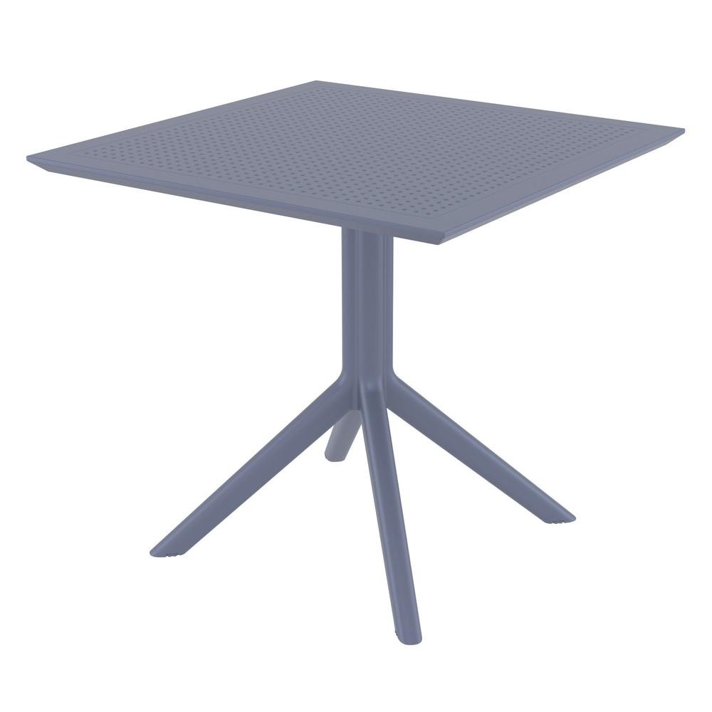 Victor Patio Dining Set with 4 Chairs Dark Gray