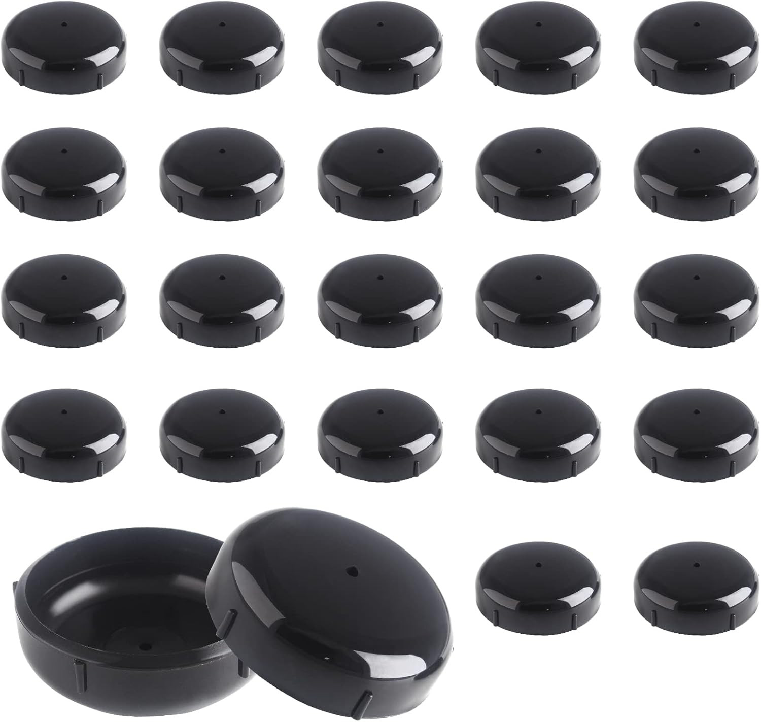 Chair Leg Floor Protectors End Cap Feet Inserts Black 1.5 Inch 24 Pack NEW