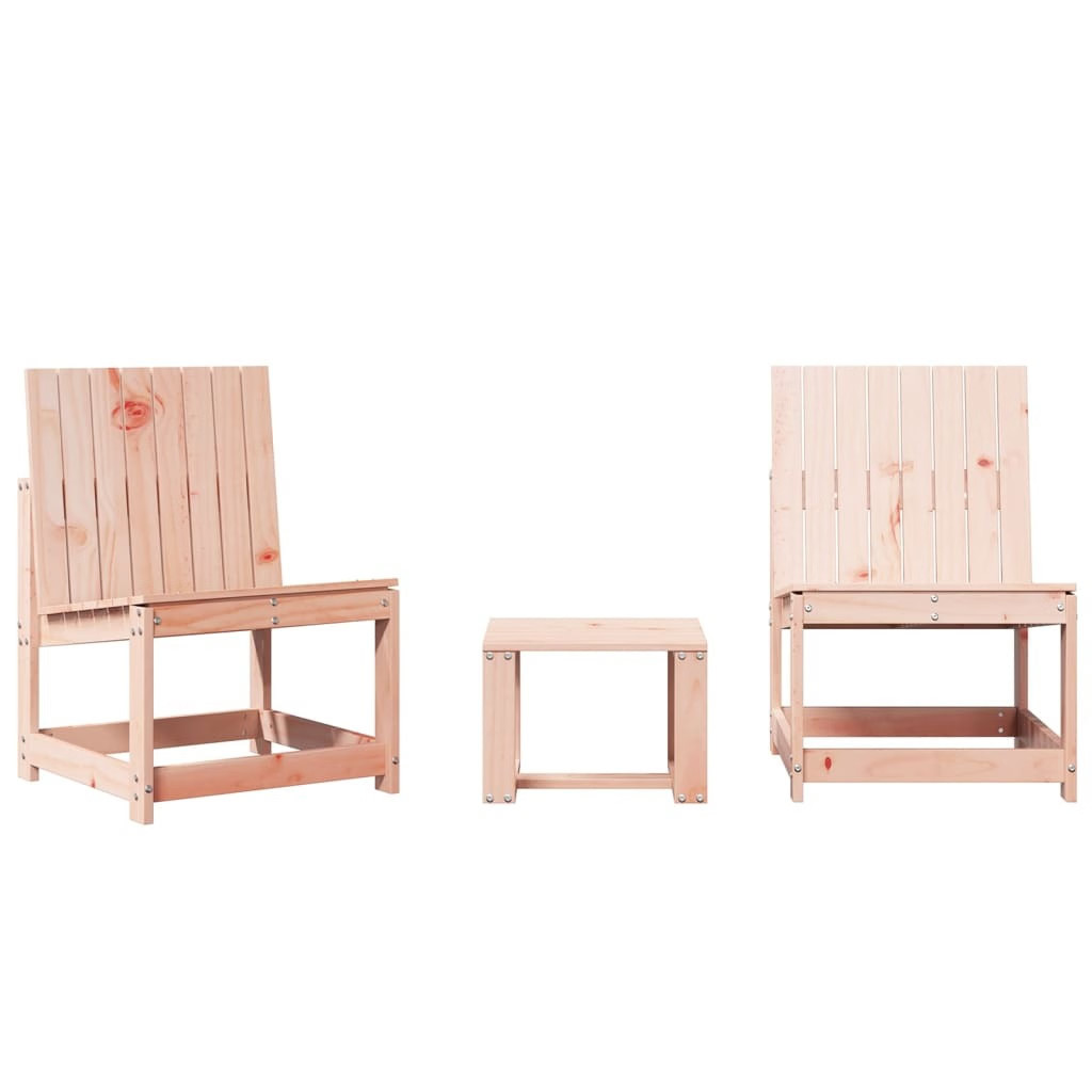 Garden Lounge Set Natural Solid Douglas Fir wood Medium Durable
