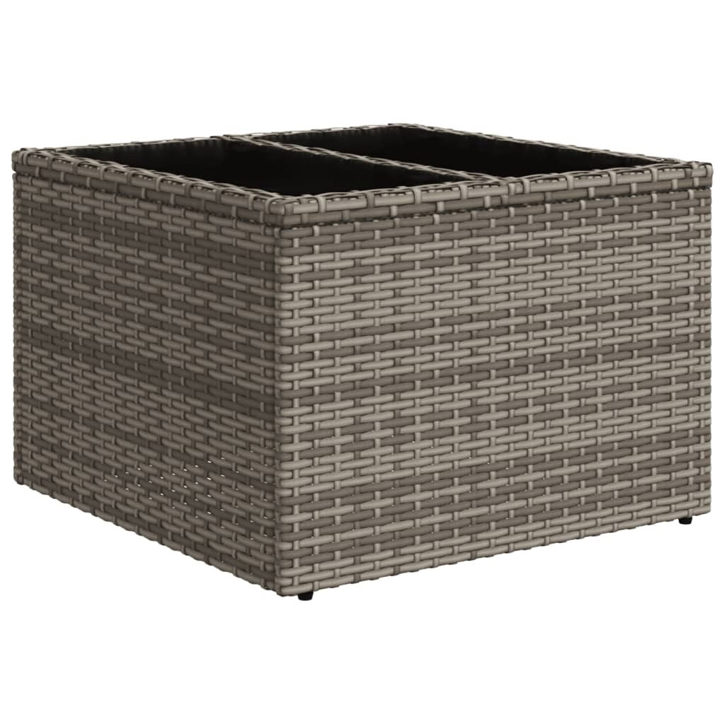 Garden Sofa Set Grey Poly rattan Medium Adjustable Feet