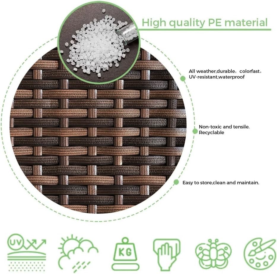 Synthetic Polyethylene Wicker Repair Kit – 240 Ft Gradient Dark Brown Stripes