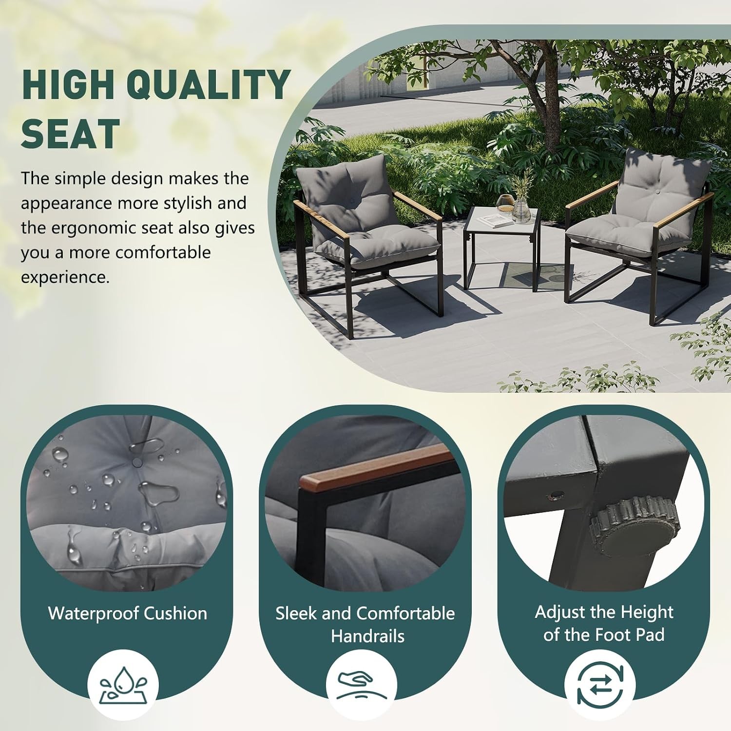 Outdoor Wicker Patio Furniture Set Rattan Sectional Sofa Set with Thick