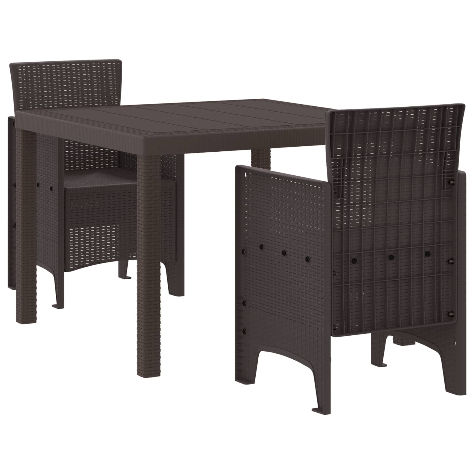 Garden Dining Set Polypropylene Outdoor Furniture Terrace Patio Seating vidaXL