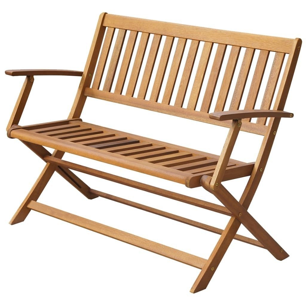 vidaXL Garden Bench Natural Wood Brown Solid Acacia Wood Standard