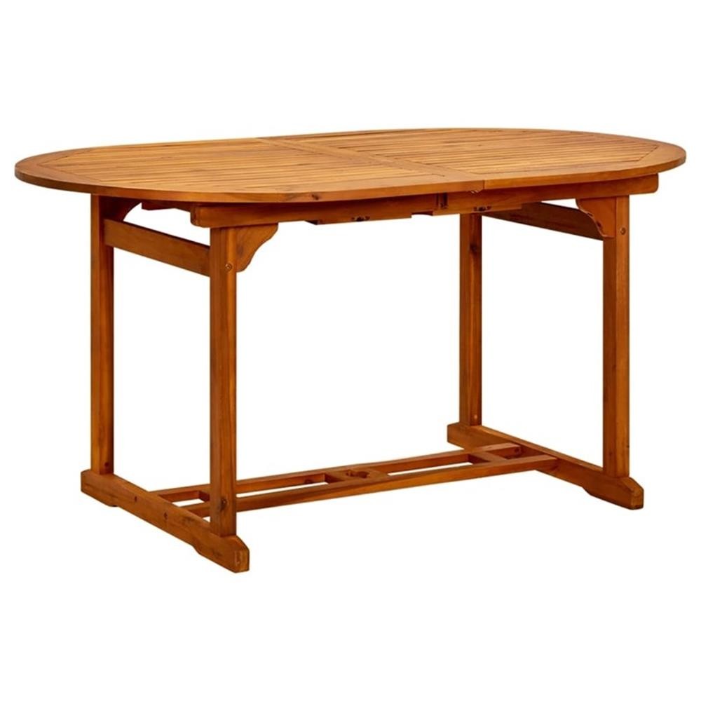 Bowery Hill Contemporary Solid Acacia Wood Dining Set in Black