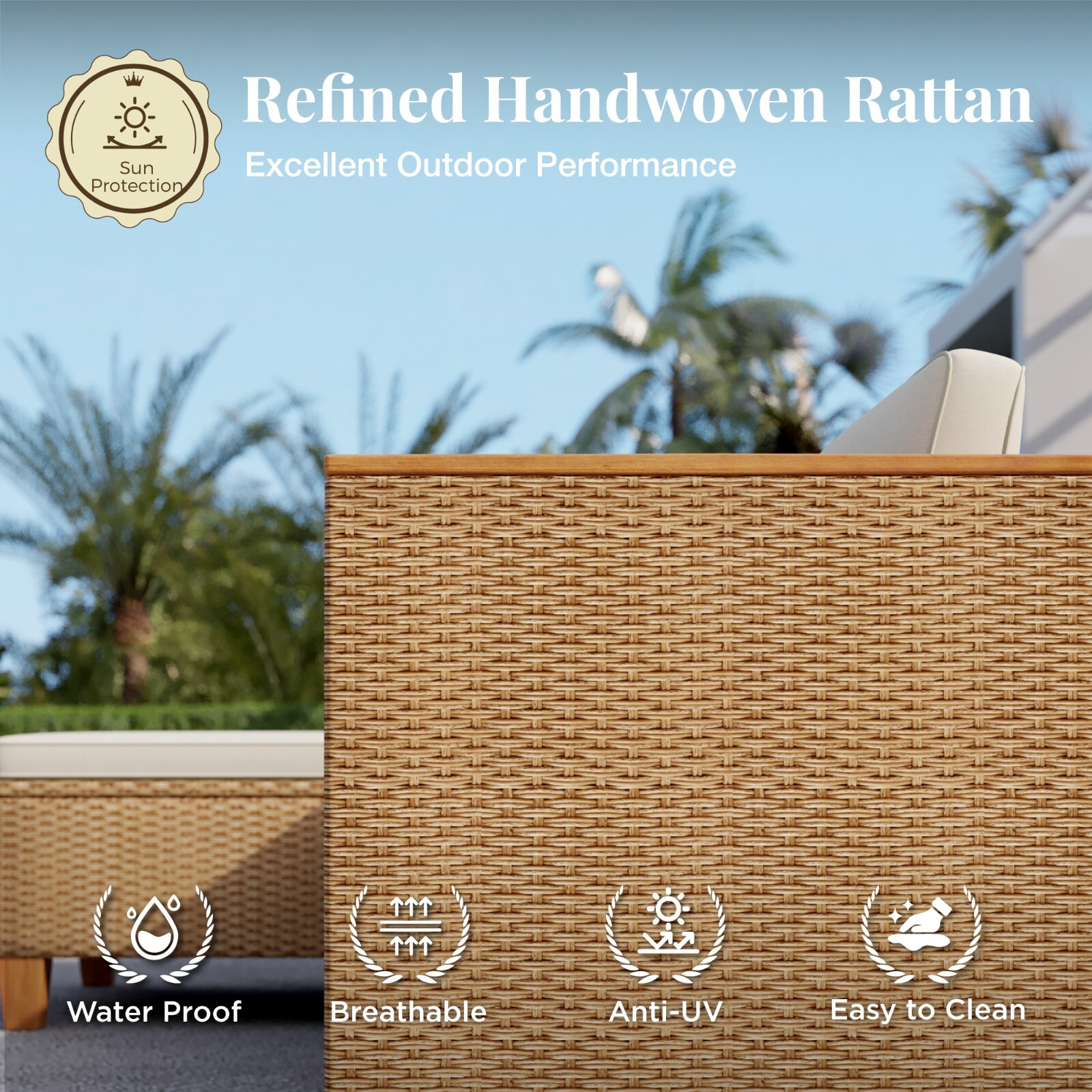 Outdoor Furniture Rattan Furniture Patio Conversation Set Outdoor Wicker Sofa