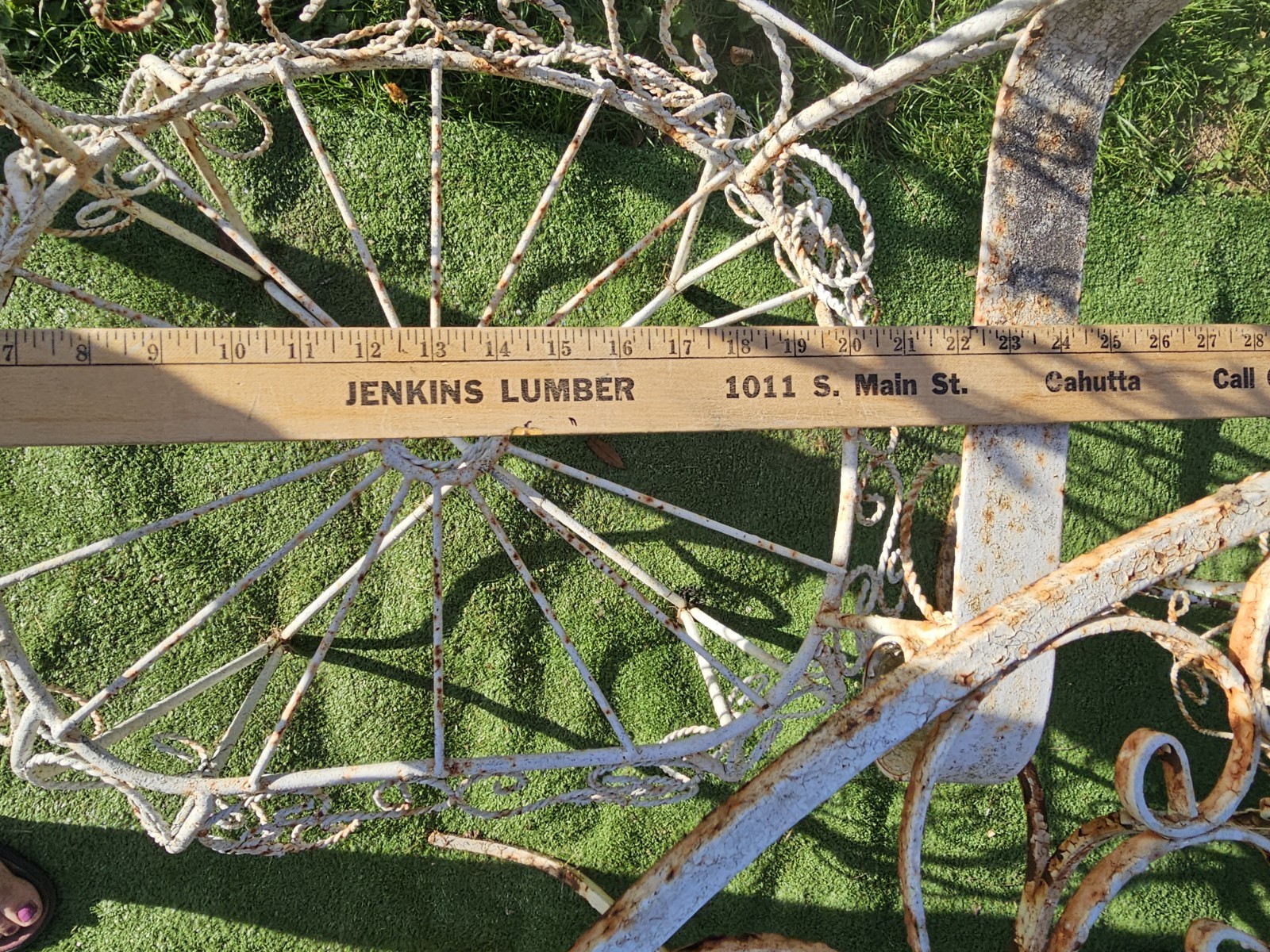 VINTAGE SALTERINI PEACOCK PATIO SET TWISTED WROUGHT IRON FURNITURE COLLECTIBLE