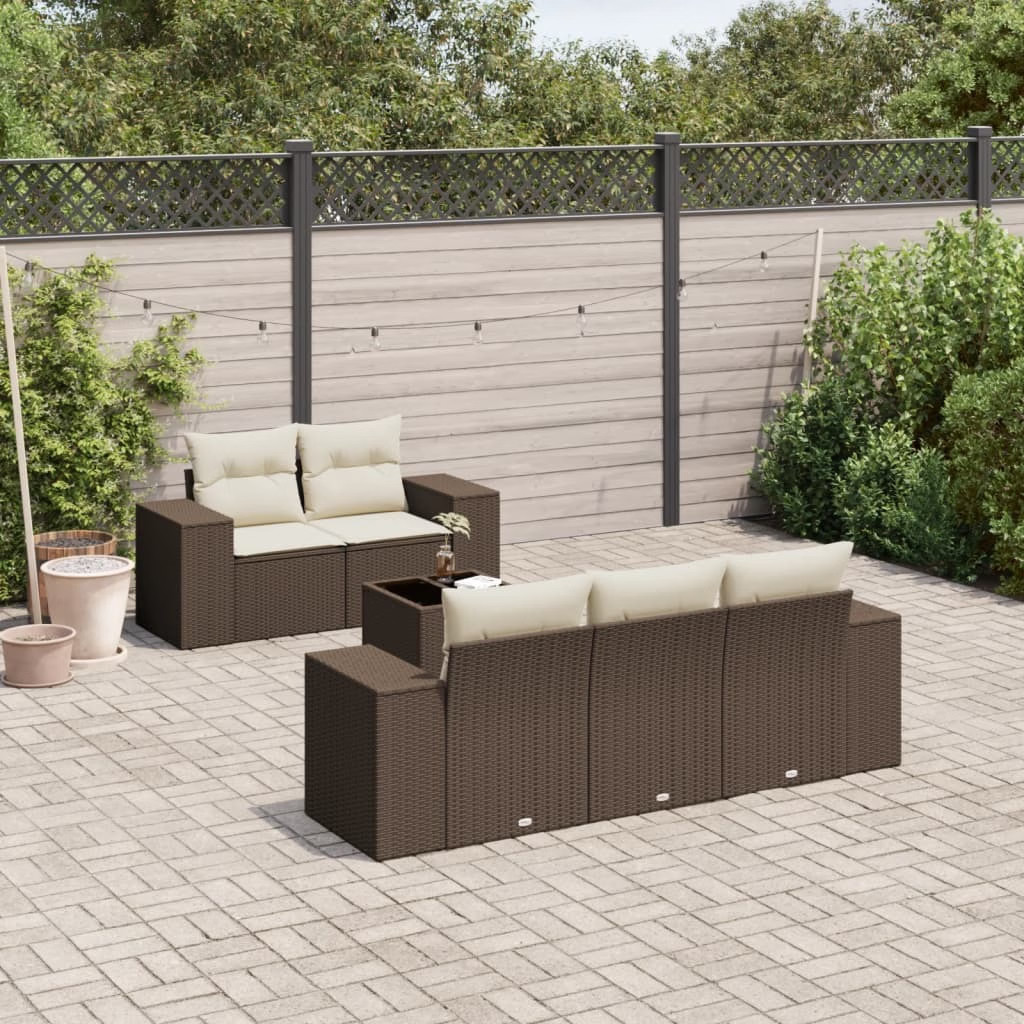 Garden Sofa Set Brown PE rattan Medium Modular Garden Sofa Set