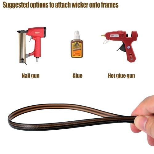 120 Ft Wicker Repair Kit – Synthetic Rattan Supplies for Patio Furniture, Dark B