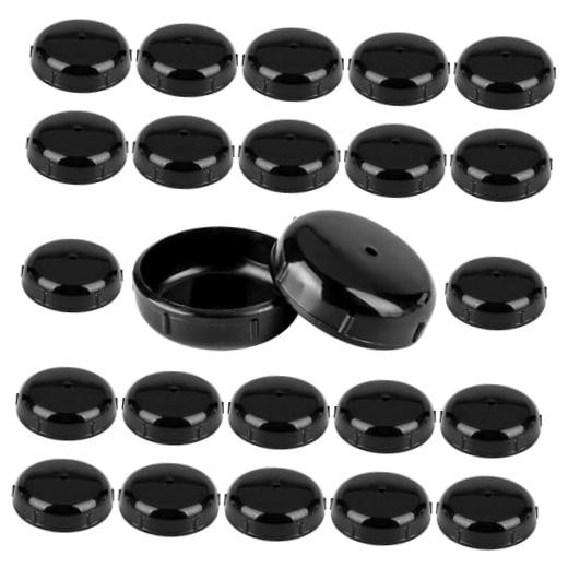 -Pack Wrought Iron Patio Furniture Feet Caps 1-1/2 Inch Plastic Outdoor 24
