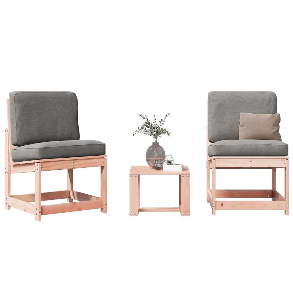 Garden Lounge Set Natural Solid Douglas Fir wood Medium Durable