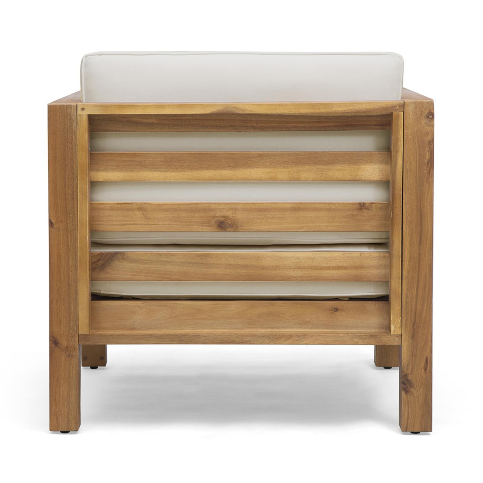 Outdoor Club Chair – Elegant Design with Acacia Wood Frame & Weather-Resistant
