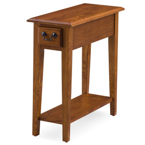 Lei Home Haven Rid End Table, Solid Wood, 1 Stora Der, Bottom