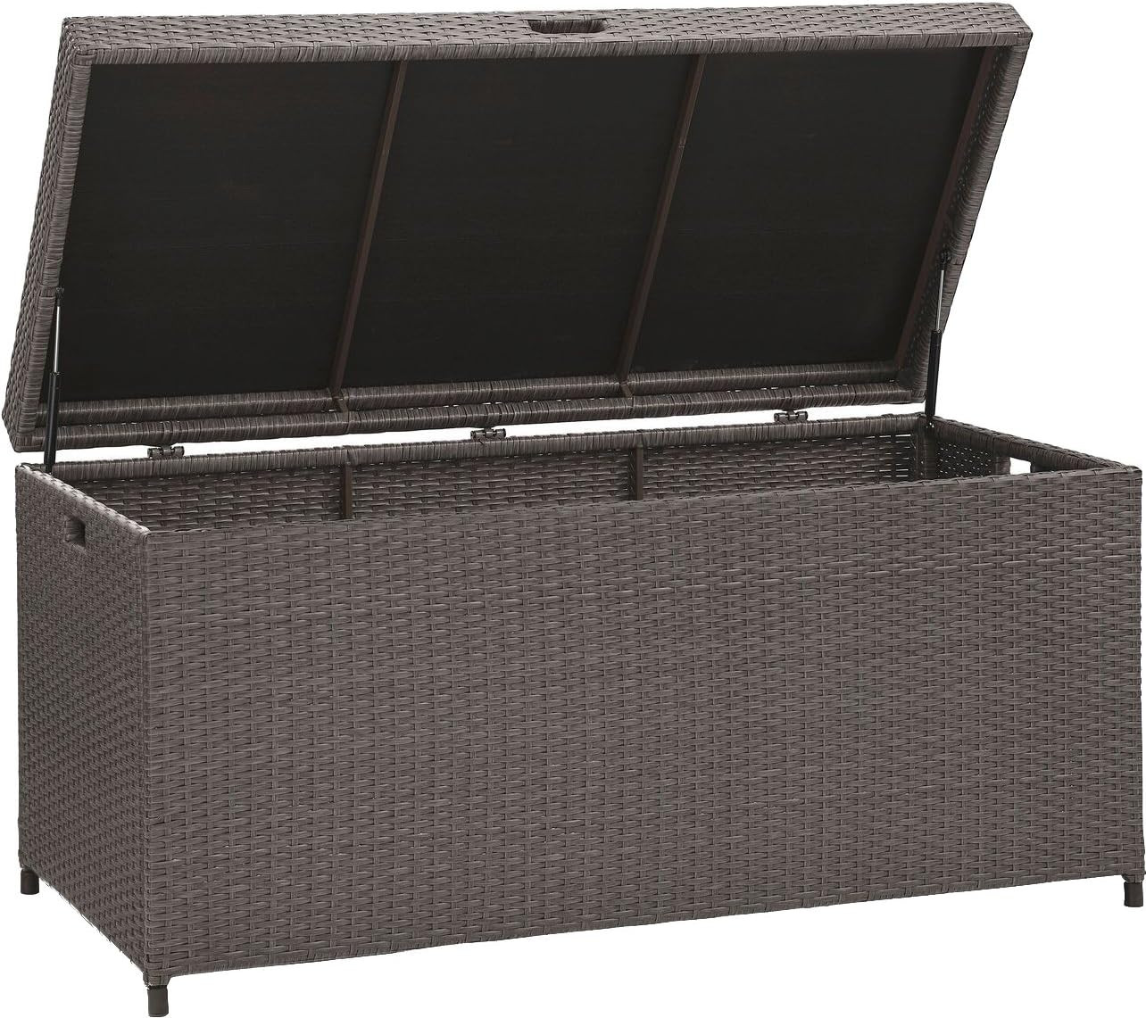 Palm Harbor Wicker Outdoor Storage Box for Patio Furniture Cushions and Pool Flo