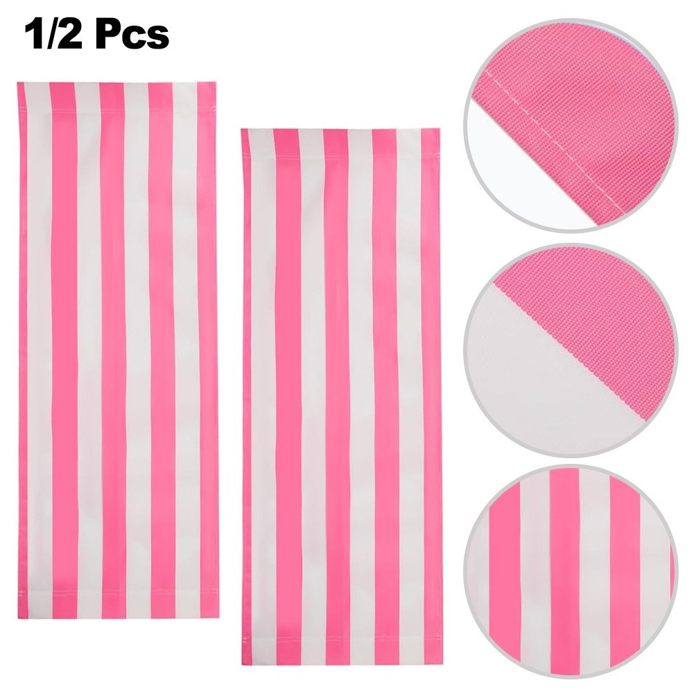 Beach Chair Replacement Fabric 120×45 cm Quick Dry Polyester Pink White