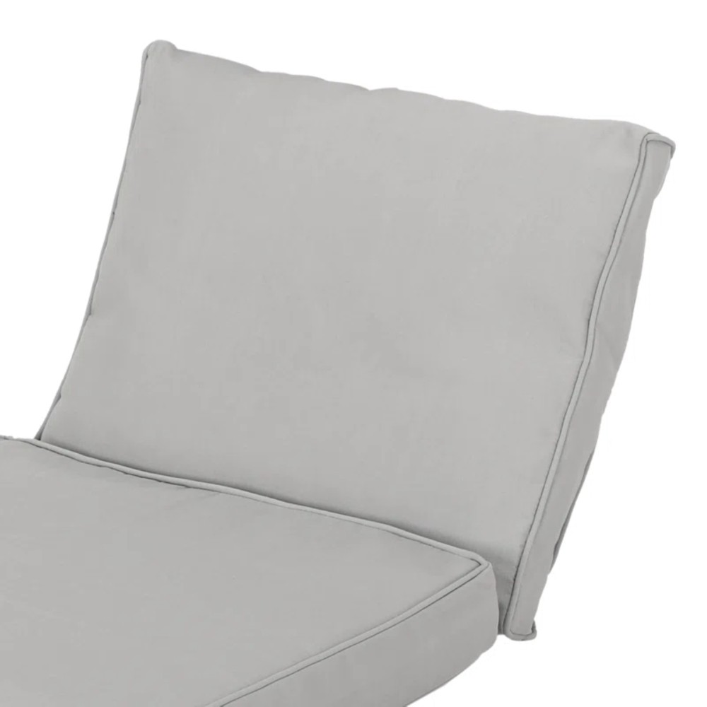 Outdoor Cushion Set for Patio Chairs – Silver, Water-Repellent Fabric, 4-Piece