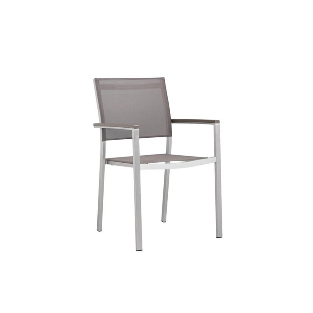 Pemberly Row 13-piece Modern Aluminum Patio Dining Set in Gray
