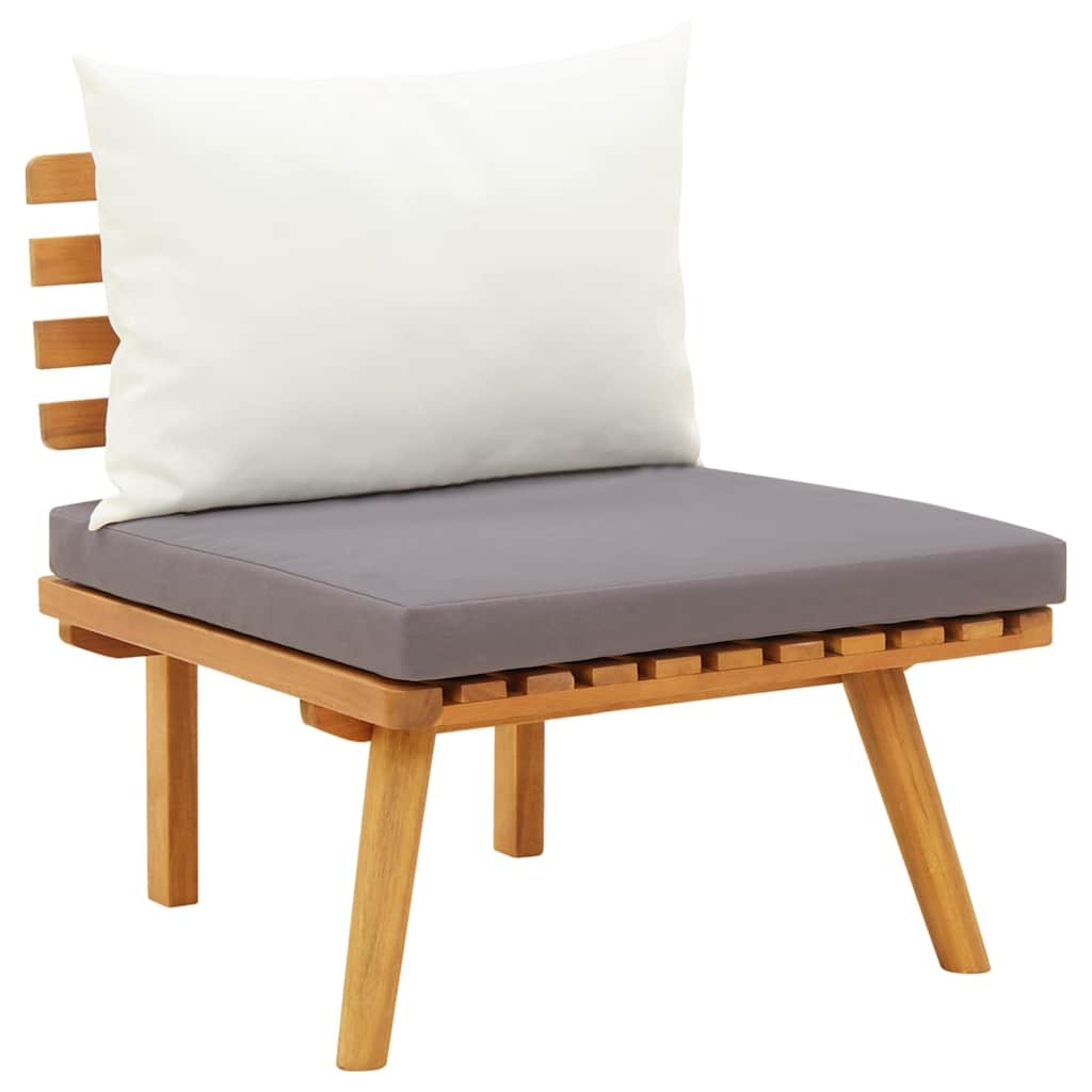 Outdoor Seating Set with Cushions and Solid Acacia Wood vidaXL