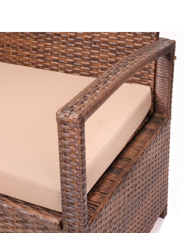 Barton Deck Box w/Seat Cushion Outdoor Patio Storage Bench Shed Cabinet