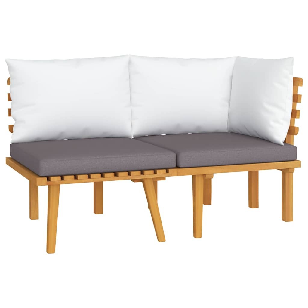 Outdoor Seating Set with Cushions and Solid Acacia Wood vidaXL
